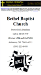 Mobile Screenshot of bethel-baptist-church.us